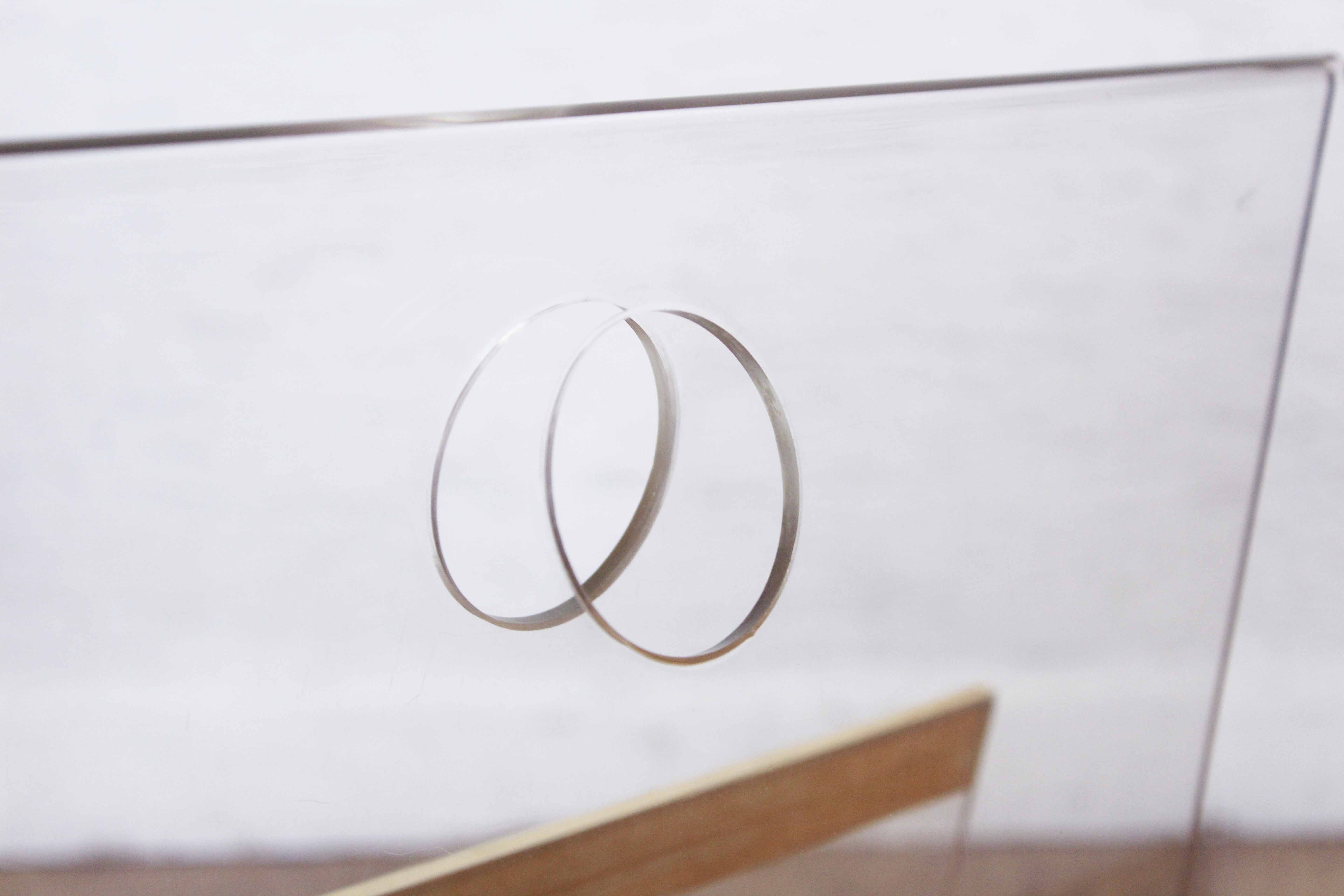 Plexiglas and brass magazine holder