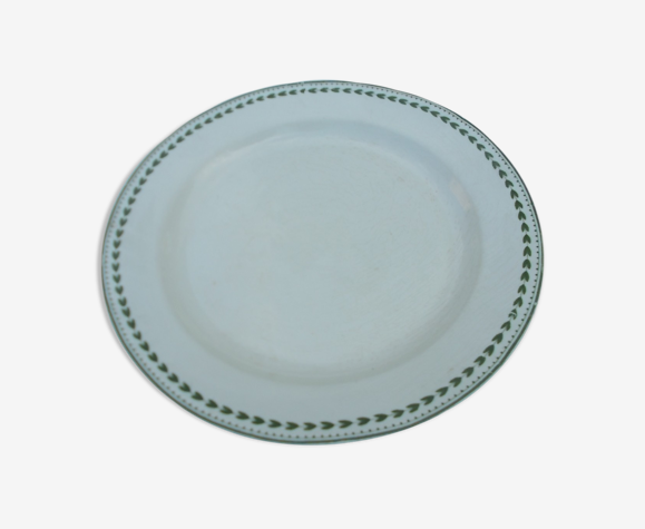 Plat diam 32,5 faience b.f.k modèle laurier