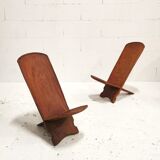 Pair of wooden chairs Palabre