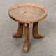 Ancient primitive monoxyle tripod stool from Ethiopia, Wanza wood.