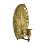 Wall shell candlestick in brass