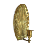 Wall shell candlestick in brass