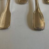 Set de 6 fourchettes, 6 cuillères, 6 petites cuillères modernistes en métal argenté