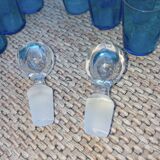 Blue liqueur service with its stand