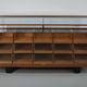 Antique British maple & hardwood haberdashery cabinet or shop counter, 1930s