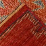 3x11 Red & Pink Super Soft Vintage Runner Rug, 98x335Cm