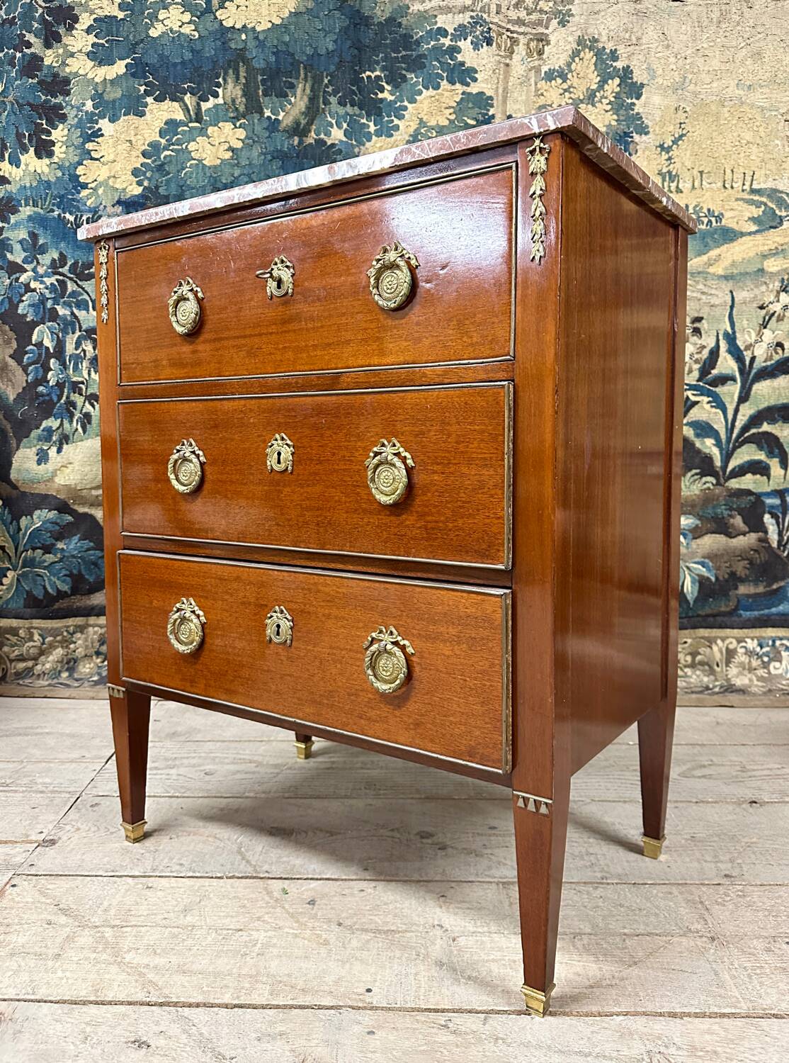Small Louis XVI Style Mahogany Commode. Napoleon III period