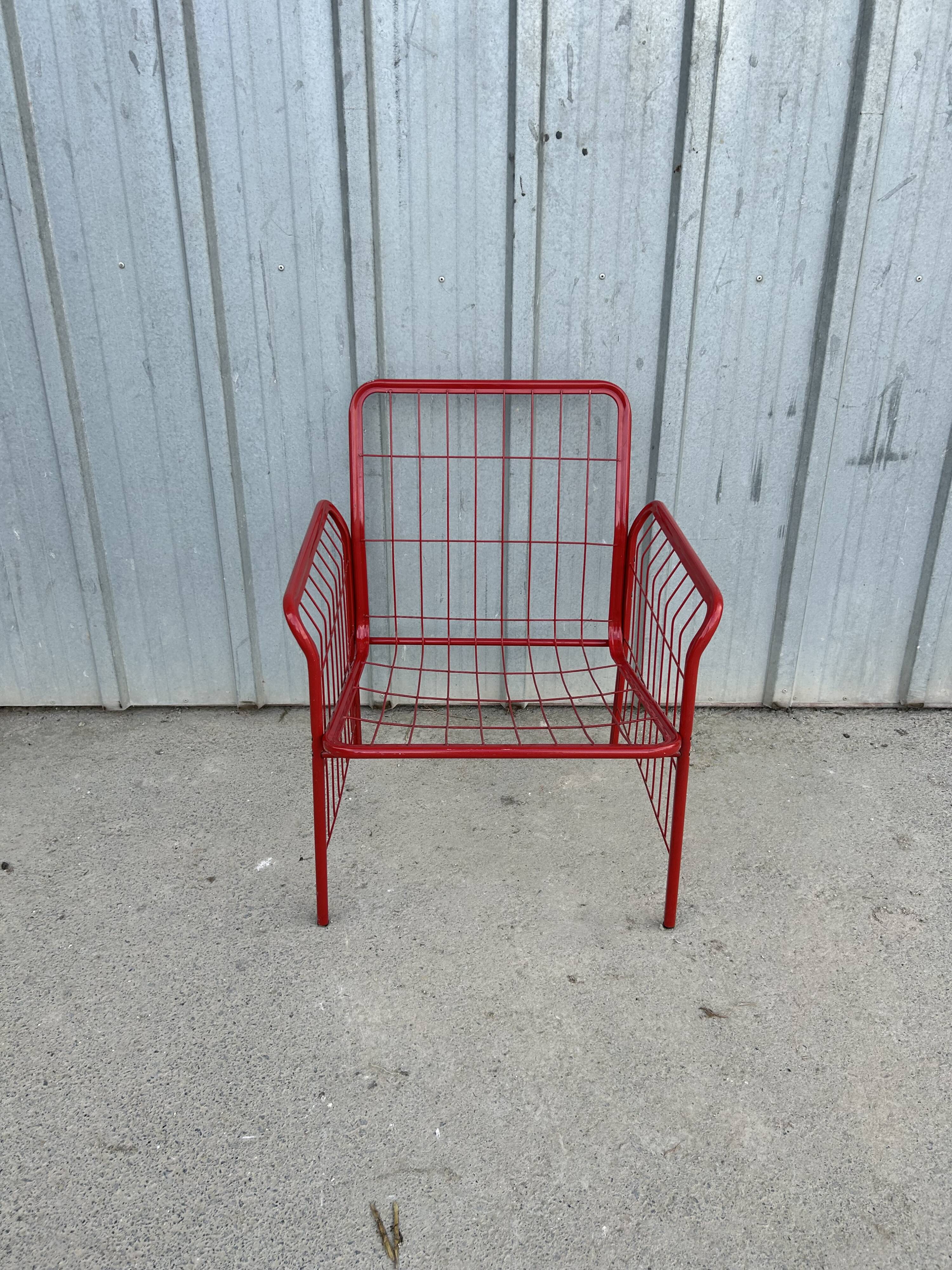 Vintage 80s grid armchair