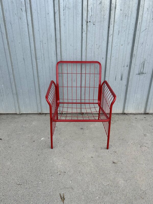 Fauteuil grille vintage années 80