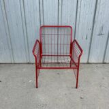 Vintage 80s grid armchair