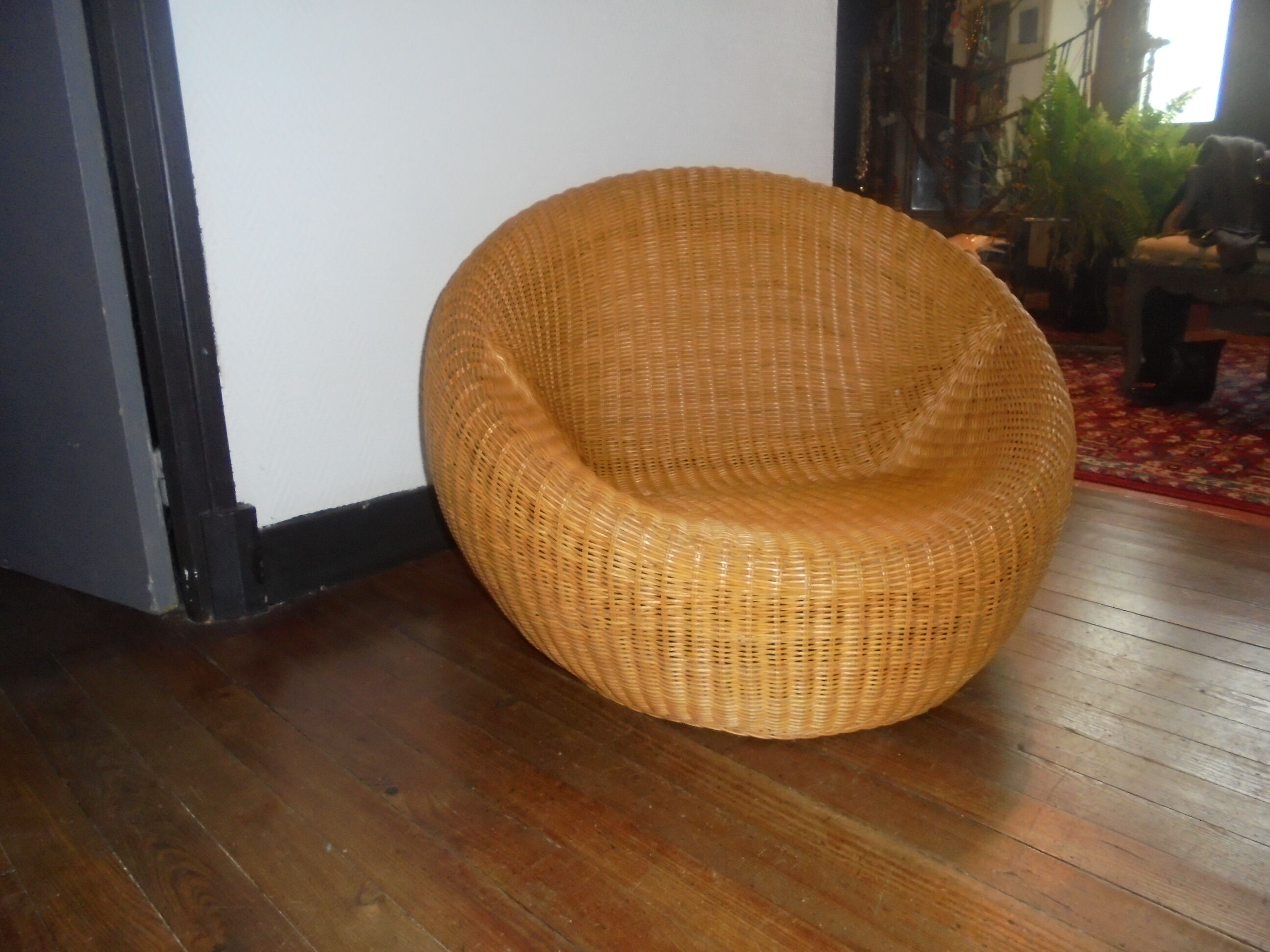 Rattan easy chair