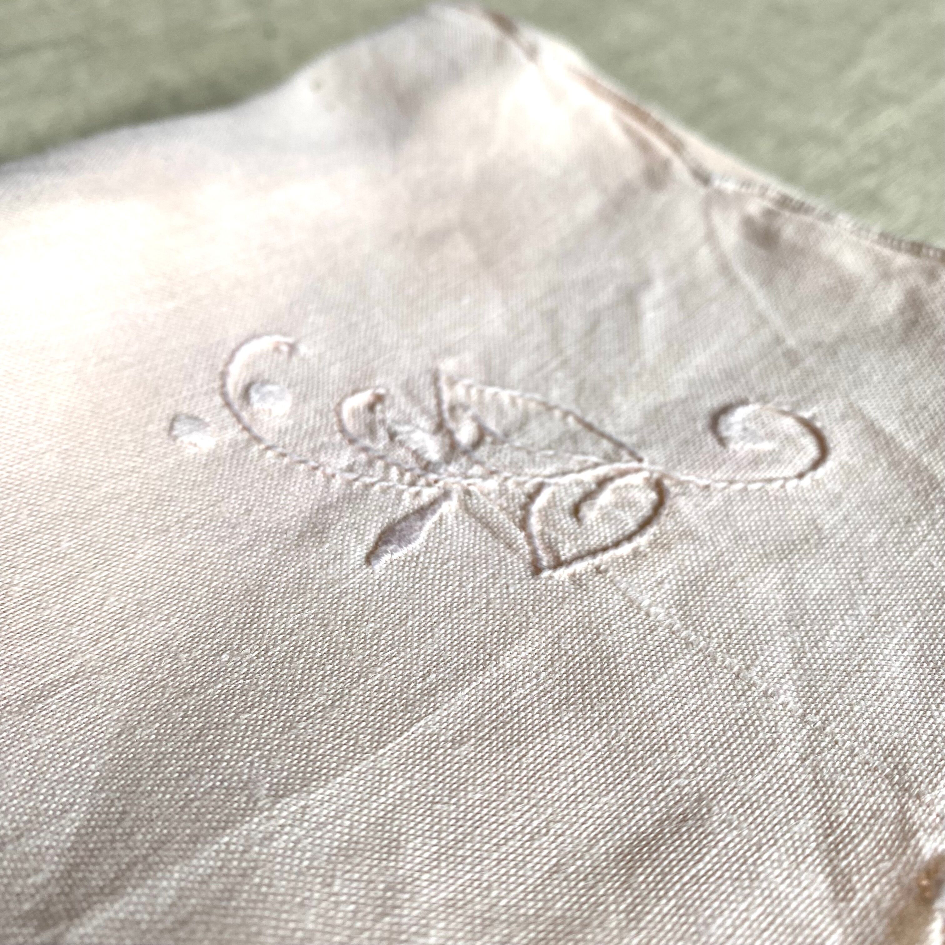 Pink embroidered napkins