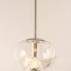 1 of 6 Large transparent glass pendant by Peill & Putzler, Germany, 1970s