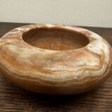 Vintage Orange Marble Ashtray Diameter 12 cm