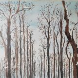 Peinture parc en hiver