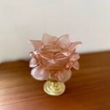 Vintage pink glass paste table lamp