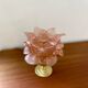 Lampe à poser rose en pâte de verre vintage