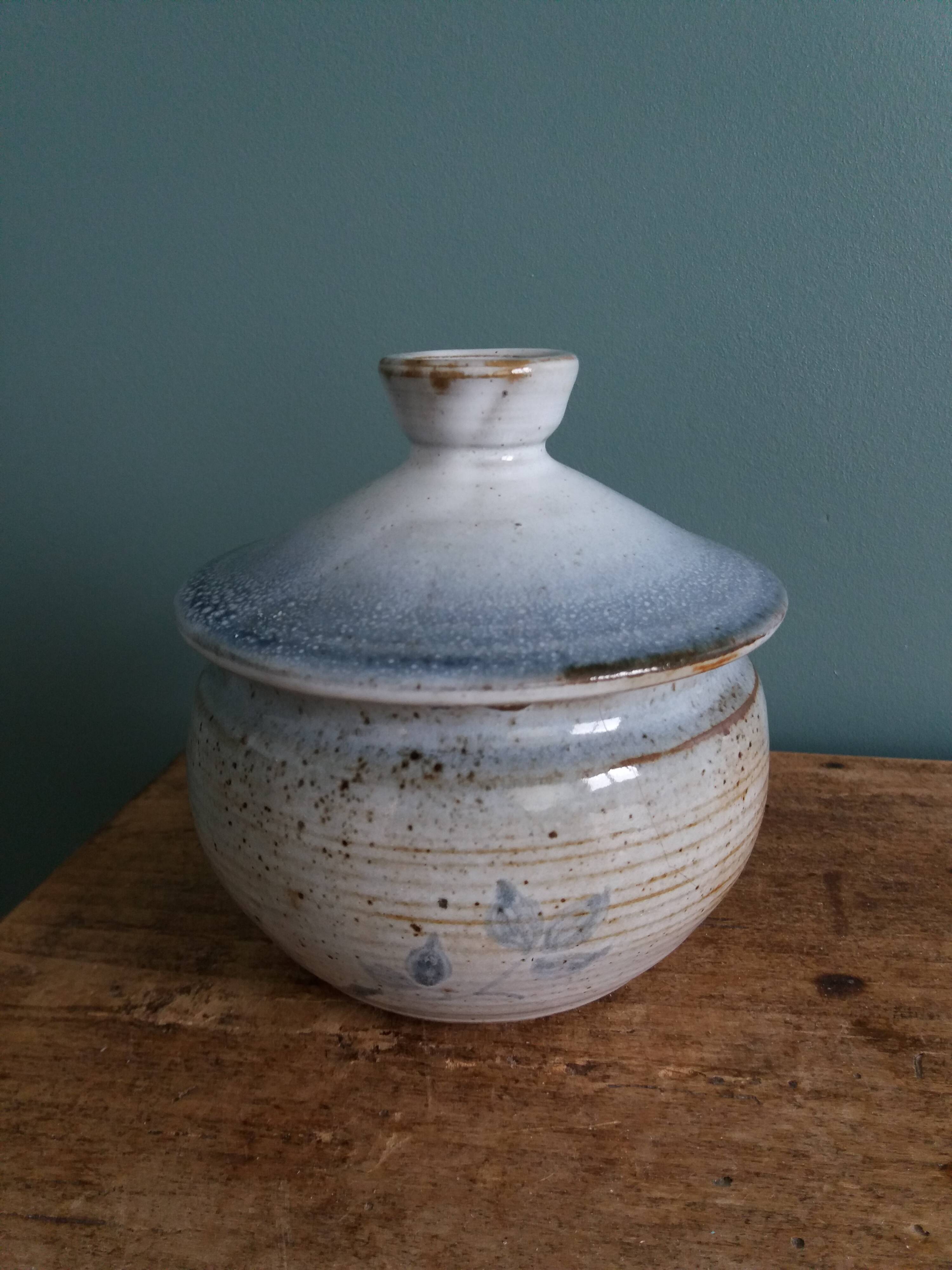 Ceramic pot, signed Atch, Chantal and Thierry Robert