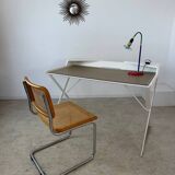 Bureau contemporain design italien  Andrea Lucatello pour Cattelan Italia modèle Qwerty bois et cuir