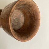 Cache pot 19e néo classique en bois massif tourné H24cm