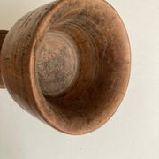 Pot cover 19th neo classic solid wood turned H24cm