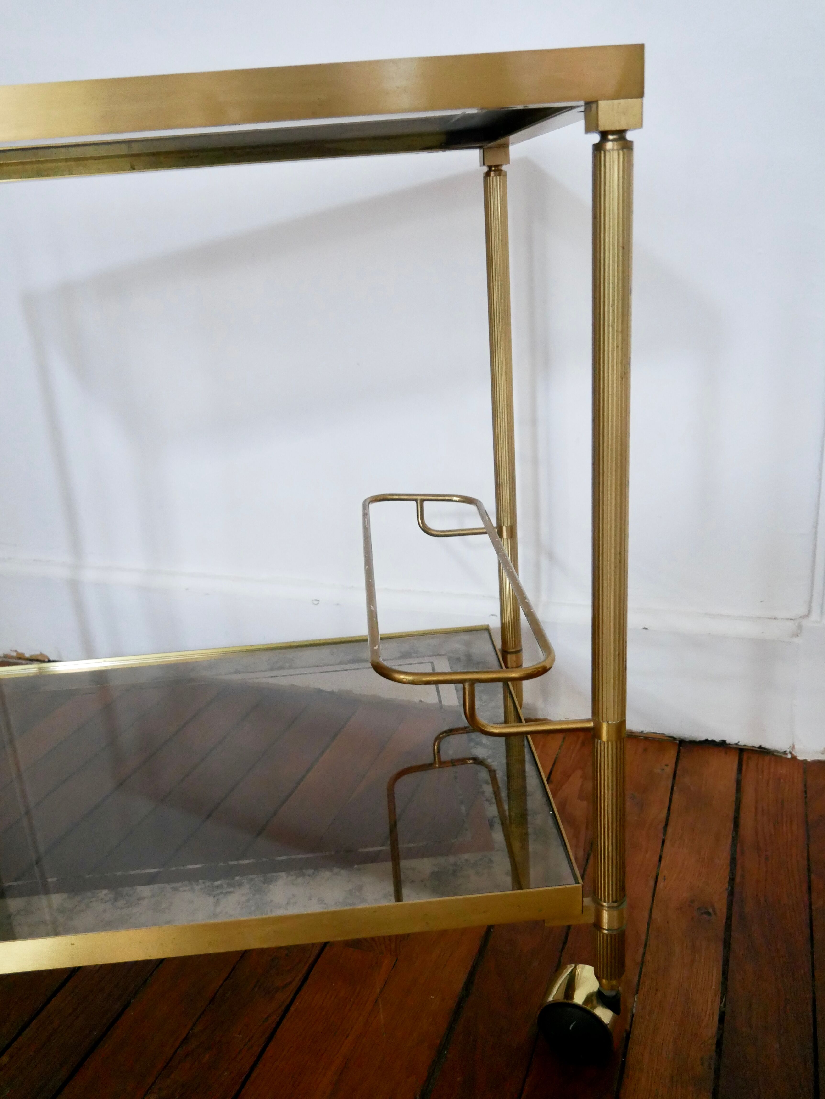 Dessert/bar on brass and glass wheels