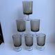 Set of 5 glasses with liqueur smoked glass design 70s