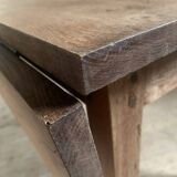 Vintage solid oak drop leaf farmhouse table