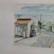 Watercolour by Michel Roubille, 2001.