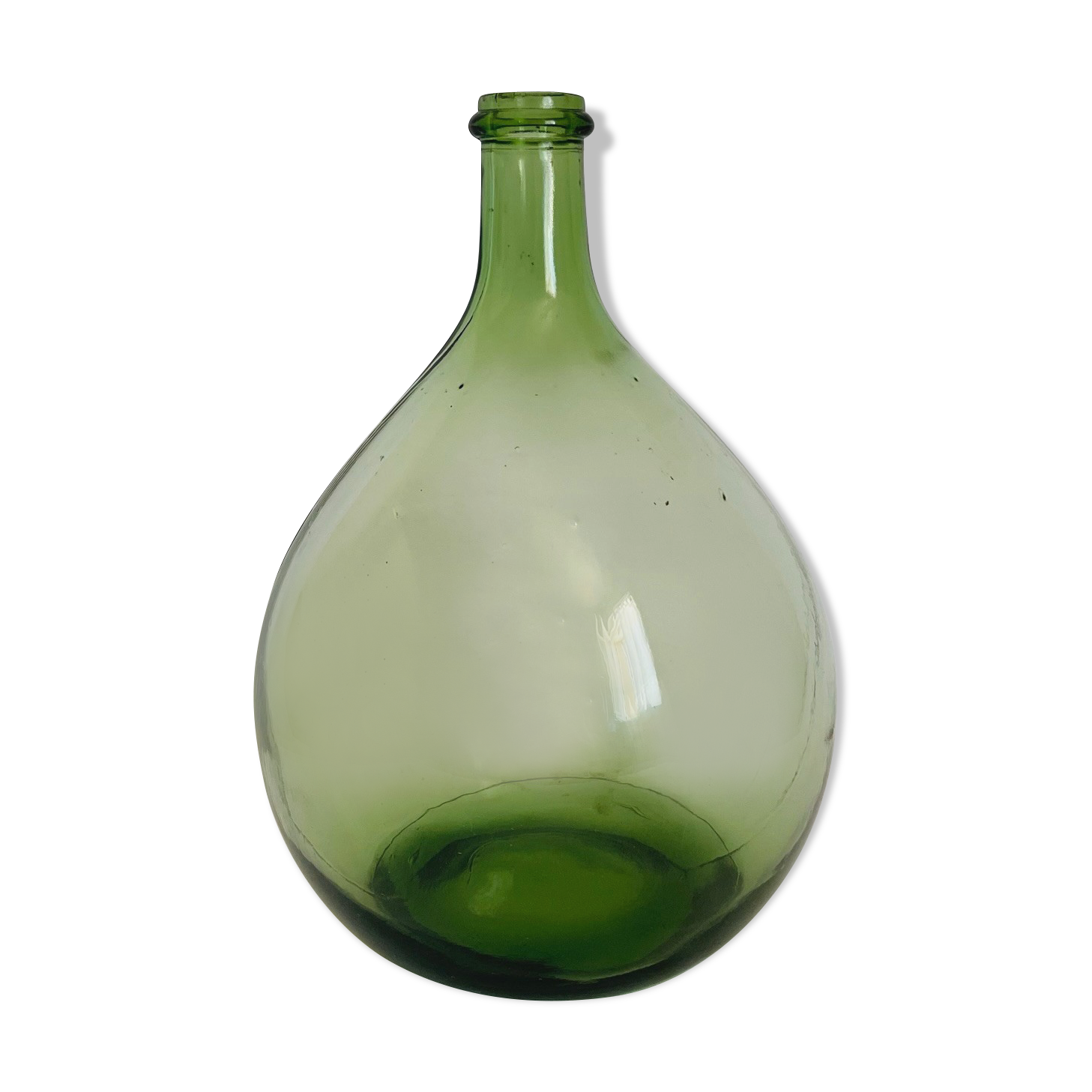 Dame jeanne ancienne 5l vert clair