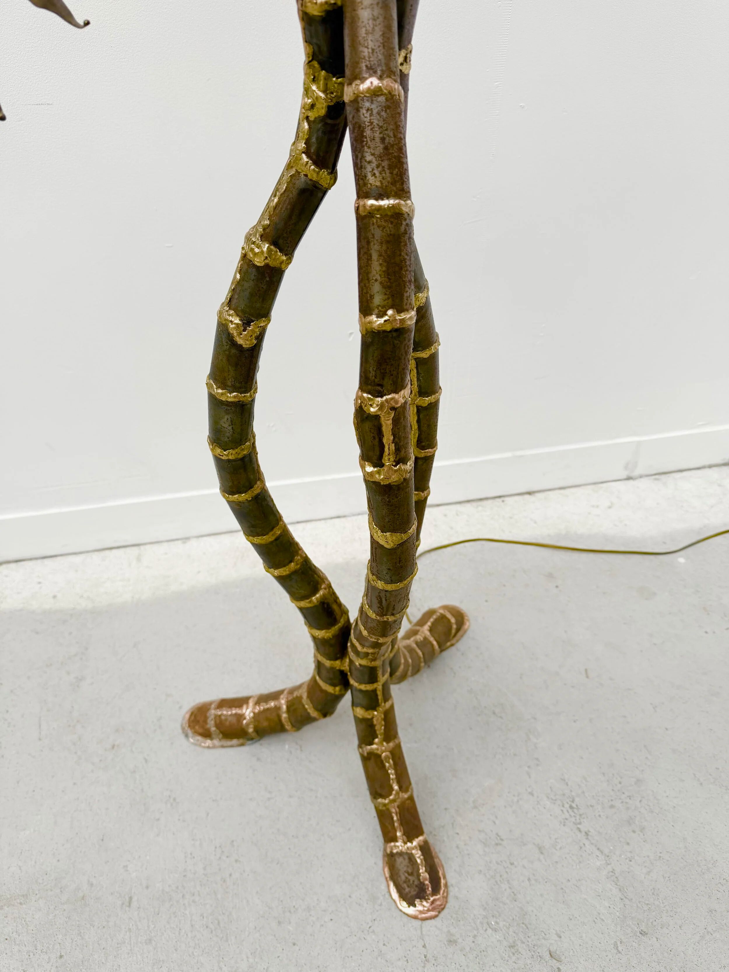 Palm tree floor lamp in brass, Italy 1970