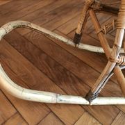 Rattan and bamboo rocking horse