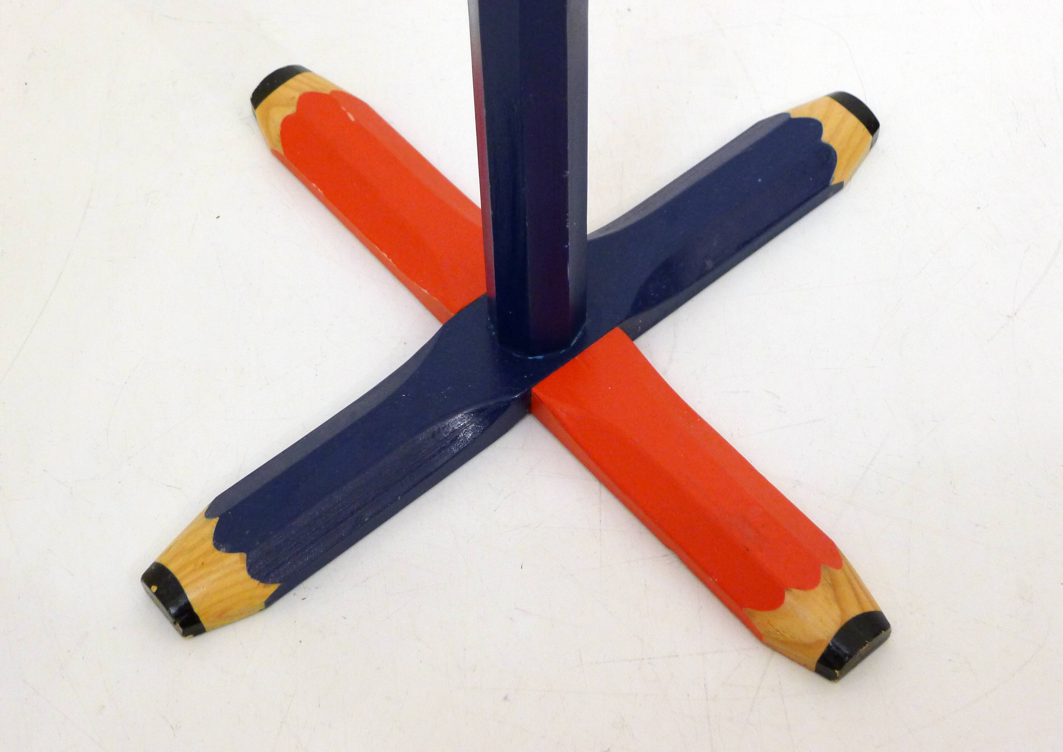 Coat rack colored pencil