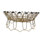 Fruit basket golden metal 1960