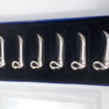 Box of 6 knife holders shaped swan in faience
