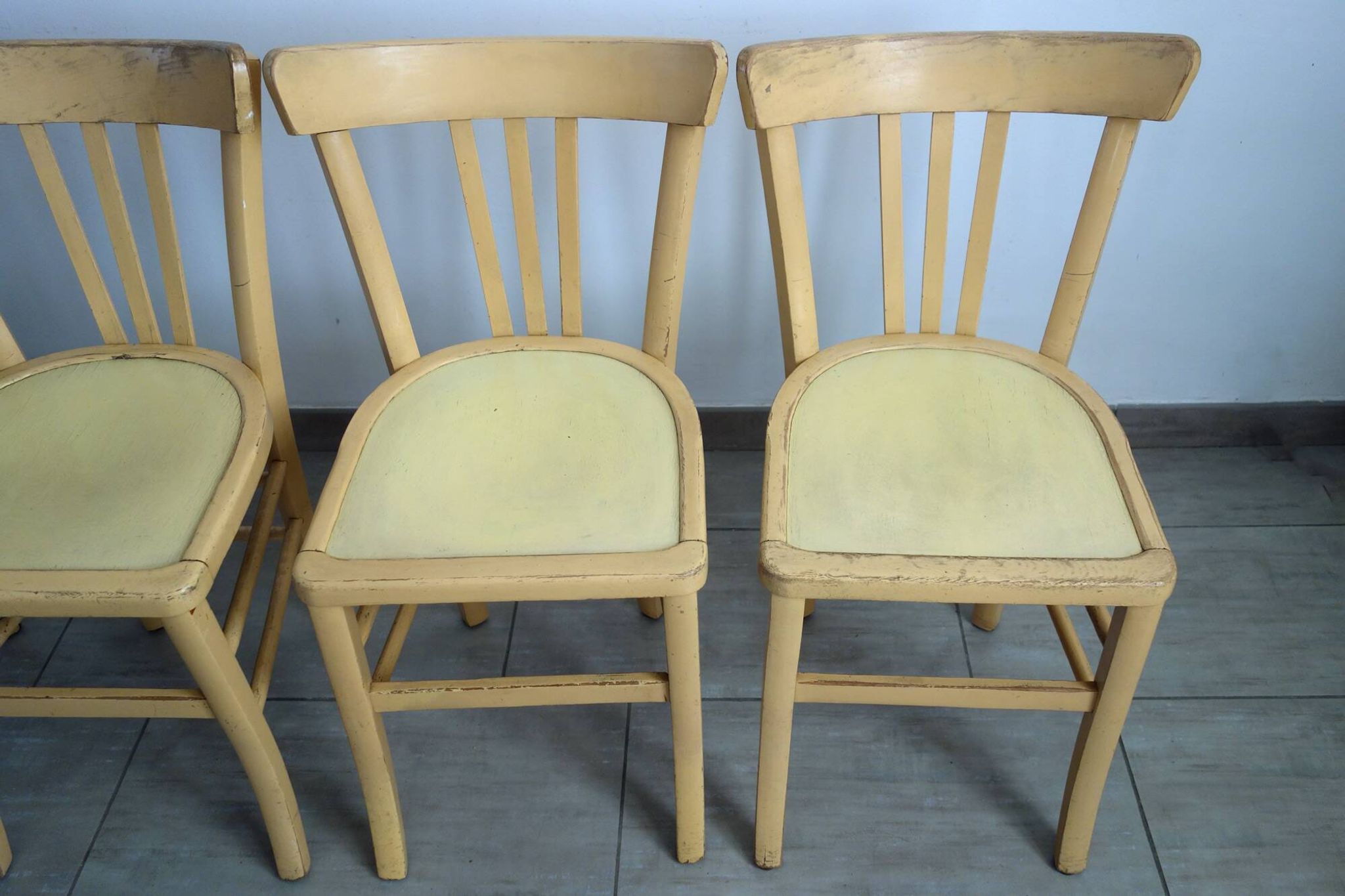 Set of 4 vintage Luterma bistro chairs