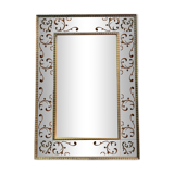 Venetian mirror in eglomise glass and gilded wood