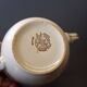Old mint green sugar bowl from Moulin des Loups, model "Gondé", in good condition.