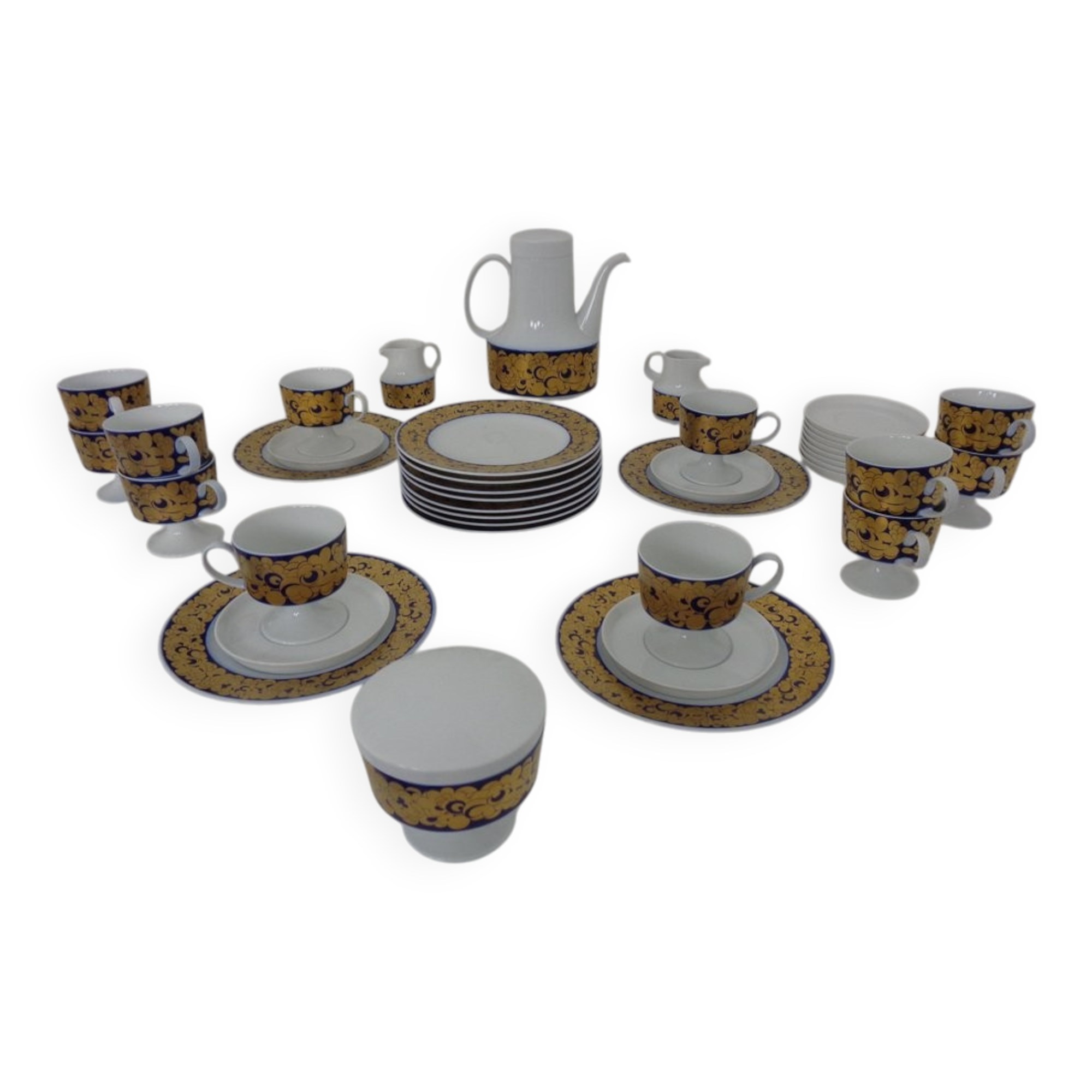 Coffee service for 12 people by Tapio Wirkkala for Rosenthal, 1960s, set of 42.