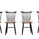 Set of 4 spindle back dining chairs 1960s holland