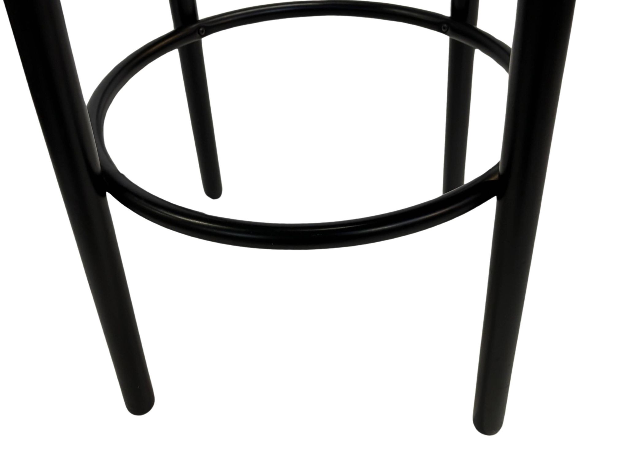Set of four vintage bar stool - webbing and wood, 1980s Italian design