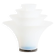 Lampe « pétales » en verre opalescent blanc et bleuté. 21e siècle.