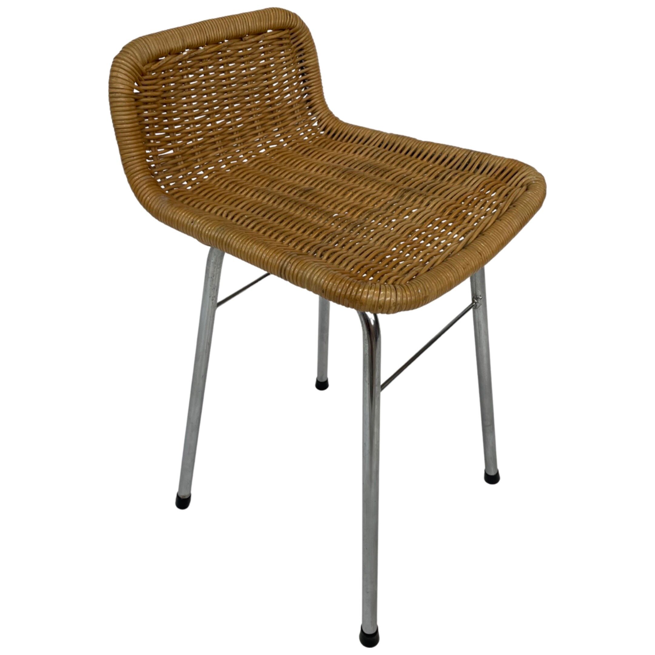Set of 4 vintage bar stools Dirk van Sliedregt Rohe Noordwolde 1960's
