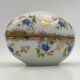Vintage box in Limoges porcelain, egg shape, floral decoration - twentieth century
