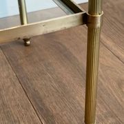 Pair of brass side tables attributed to Maison Jansen
