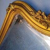 Miroir Louis XV bois doré ep XIX em - 144 cm