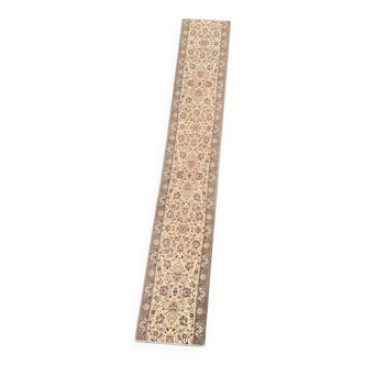 Tapis de couloir Beige Gris-Bleu vintage