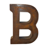 Lettre industrielle "B" en fer