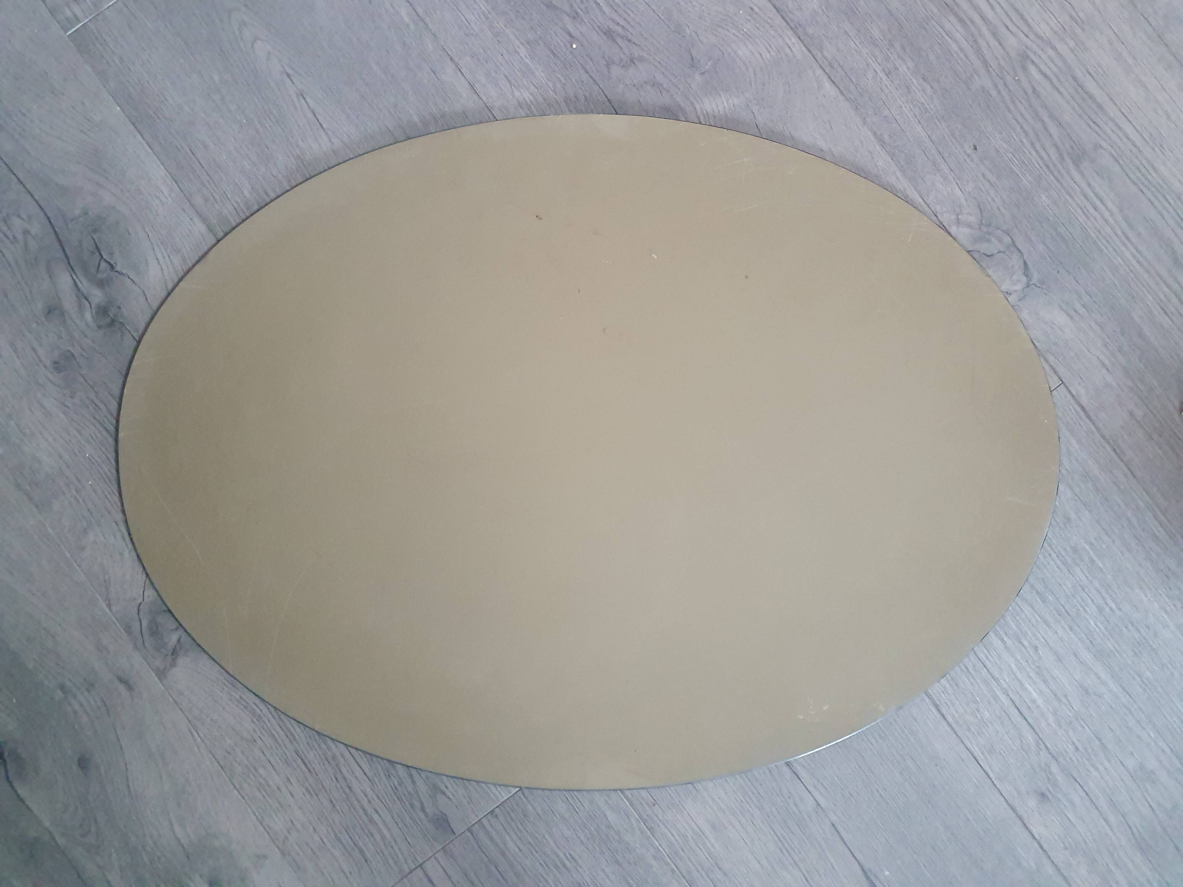 Miroir oval biseauté vintage année 60 60cm sur 42cm