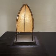 Ottoman lamp made of natural material